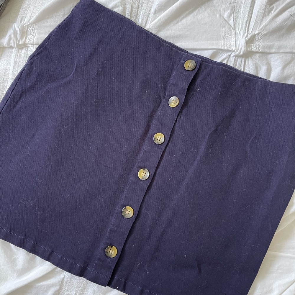 forever 21 button up skirt